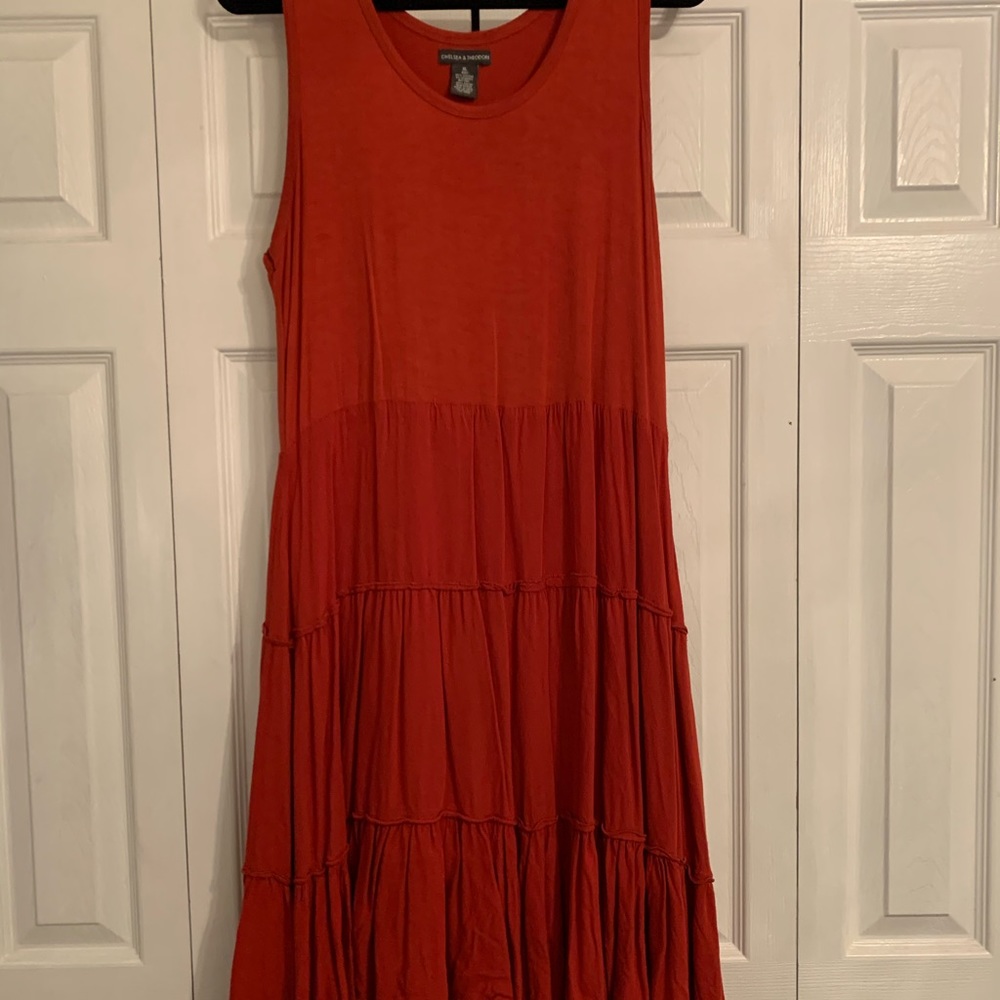 Tank top style ruffle dress